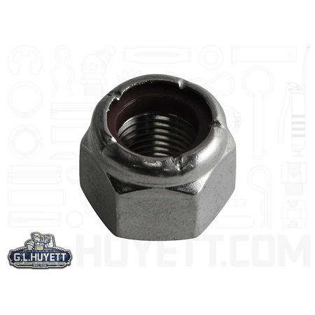 G.L. HUYETT Lock Nut, 3/8", Stainless Steel, Plain LNUTS-0375